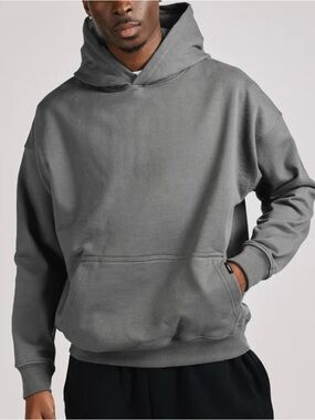 Hours Drop Shoulder Hoodie - Gray